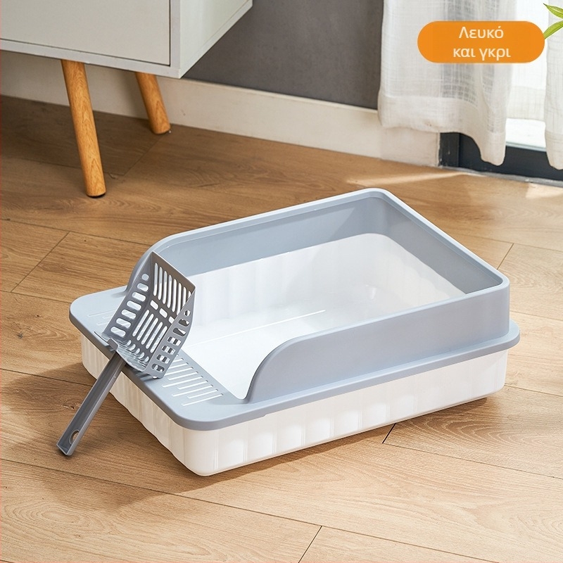 Κουτί άμμου για γάτες – πλήρως ημι-κλειστό, προστασία από διασπορά άμμου, υλικό PP, μάρκα Qinshang