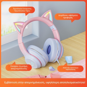 JST-BT035D Ασύρματο ακουστικό κεφαλής Bluetooth, αναδιπλούμενο, υποδοχή κάρτας, στερεοφωνικό, Bluetooth 5.3, εμβέλεια 10 μ, μπαταρία >8 h, IPX4