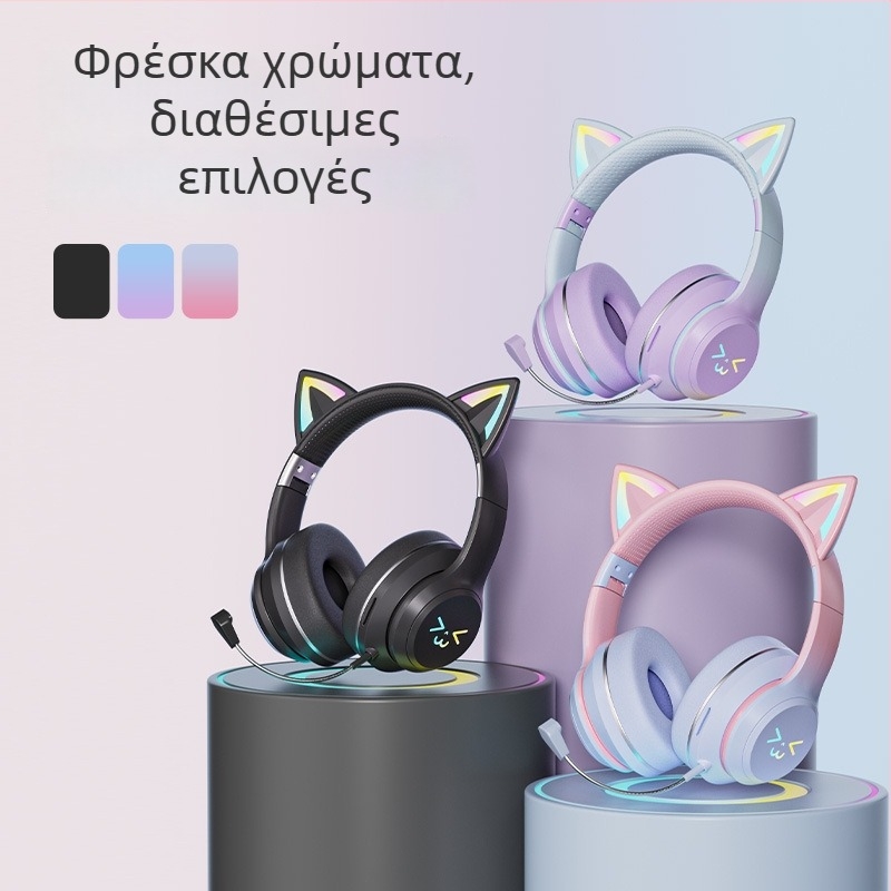 JST-BT035D Ασύρματο ακουστικό κεφαλής Bluetooth, αναδιπλούμενο, υποδοχή κάρτας, στερεοφωνικό, Bluetooth 5.3, εμβέλεια 10 μ, μπαταρία >8 h, IPX4