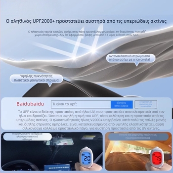 Κουρτίνα σκίασης παρμπρίζ αυτοκινήτου Wenjie M5/M7/M8/M9 — τιτάνιο, καρό μοτίβο, εγκατάσταση με κλικ, απλό στυλ