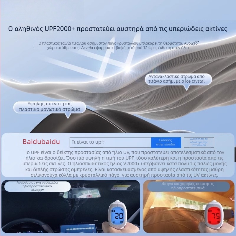 Κουρτίνα σκίασης παρμπρίζ αυτοκινήτου Wenjie M5/M7/M8/M9 — τιτάνιο, καρό μοτίβο, εγκατάσταση με κλικ, απλό στυλ