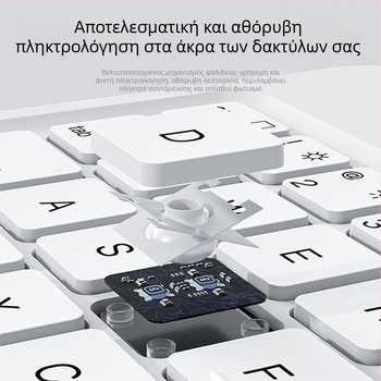 Huawei MatePad Air 12 και 11,5 ιντσών περιστρεφόμενη θήκη-πληκτρολόγιο με φωτισμό (3-σε-1)