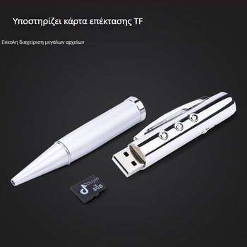 MP3 στυλό με TF κάρτα, USB 2.0, 3,5 mm ακουστικό βύσμα, αναπαραγωγή MP3, κλιπ