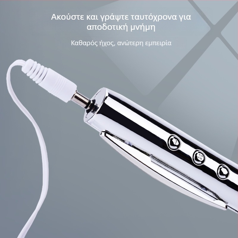 MP3 στυλό με TF κάρτα, USB 2.0, 3,5 mm ακουστικό βύσμα, αναπαραγωγή MP3, κλιπ