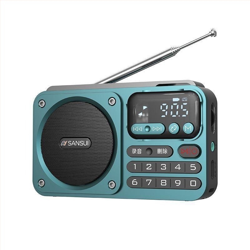 Sansui F22 Bluetooth ηχείο με FM ραδιόφωνο, φορητό πολυλειτουργικό με εγγραφή USB/SD κάρτας και ψηφιακή οθόνη