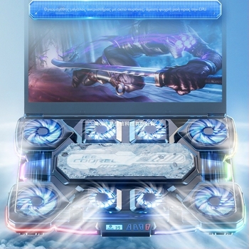 Βάση ψύξης φορητού υπολογιστή με ημιαγωγική ψύξη (Μοντέλο: Q10; Μάρκα: Ice coorel/core ice zone; Απορρόφηση θερμότητας: ημιαγωγική ψύξη)