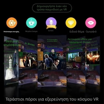 VR headset Ling Xunda Δεύτερης Γενιάς για Κινητά Τηλέφωνα, 3D Κινηματογράφος, Περιφερειακό Χειριστήριο Παιχνιδιών