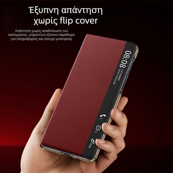 Θήκη Huawei Mate X5 με flip-top, τεχνητό δέρμα, ηλεκτροπλατίωση, επιχειρηματικό στυλ