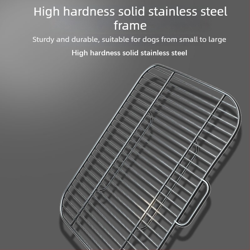 Μεταλλική τουαλέτα σκύλων με μεταλλικό σκελετό, επίπεδη βάση και σχέδιο κατά των πιτσιλισμάτων ούρων