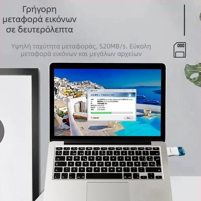 SD/TF Καρτών Αναγνώστης 2-σε-1 USB 2.0, εξωτερικός, ABS πλαστικό