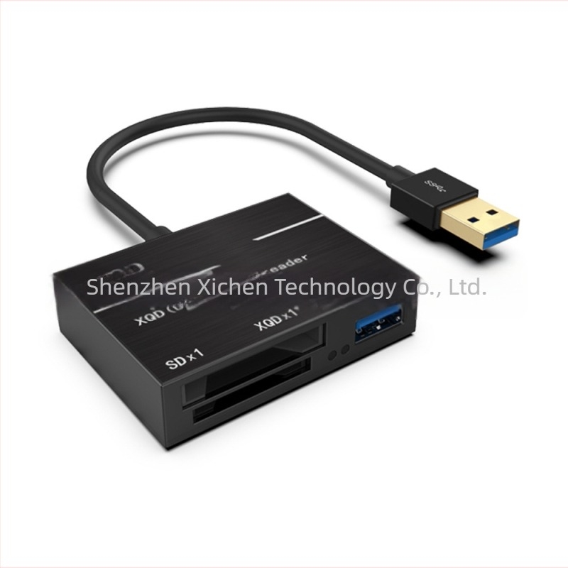3-σε-1 γρήγορος αναγνώστης καρτών και USB hub — USB 3.0 Type-C διεπαφή, μοντέλο XC-F59/62/110, 1-ετής εγγύηση, OEM επεξεργασία