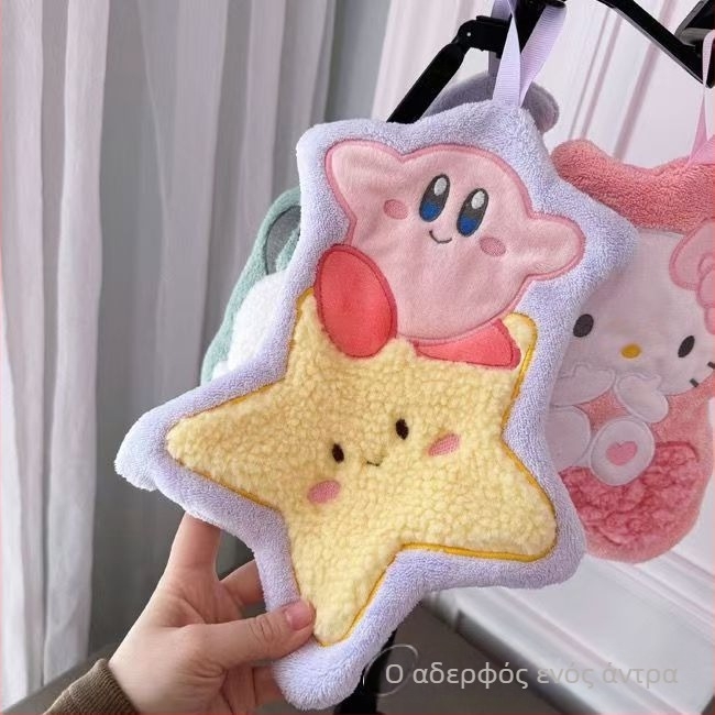 Χειροπετσέτα χεριών με γλυκό καρτούν σκύλο με μακριά αυτιά Κουλόμι, κεντημένη σε βελούδο κοραλλιού, βάρος 30-50 γρ, 150D