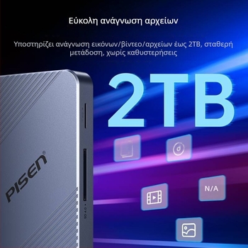 Αναγνώστης καρτών CFexpress NJ-HB21, USB 3.2, εξωτερικός, αλουμινένιο κράμα, Windows/Linux/macOS/iOS/Android