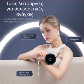 Μασάζ ύπνου με κλιπ στο αυτί, με μικρορεύματα χαμηλής συχνότητας, επαναφορτιζόμενη ενσωματωμένη μπαταρία 500–800 mAh, LED οθόνη, υπέρυθρη φυσικοθεραπεία και λειτουργία χρονοδιακόπτη