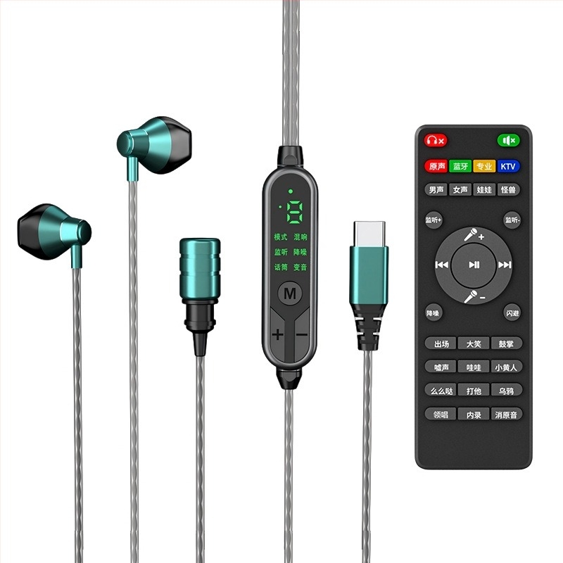 Ενσύρματα ακουστικά με βύσμα Type-C, οδηγοί 14,2 mm, εύρος συχνοτήτων 20 Hz–20 kHz, ενσωματωμένο μικρόφωνο, παρακολούθηση ήχου στο αυτί με τηλεχειριστήριο