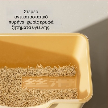 Κουτί γάτας με άμμο - αναλώσιμος πυρήνας αντικατάστασης, χωρίς καθάρισμα, ημι-κλειστό, χωρίς οσμές, PVC υλικό