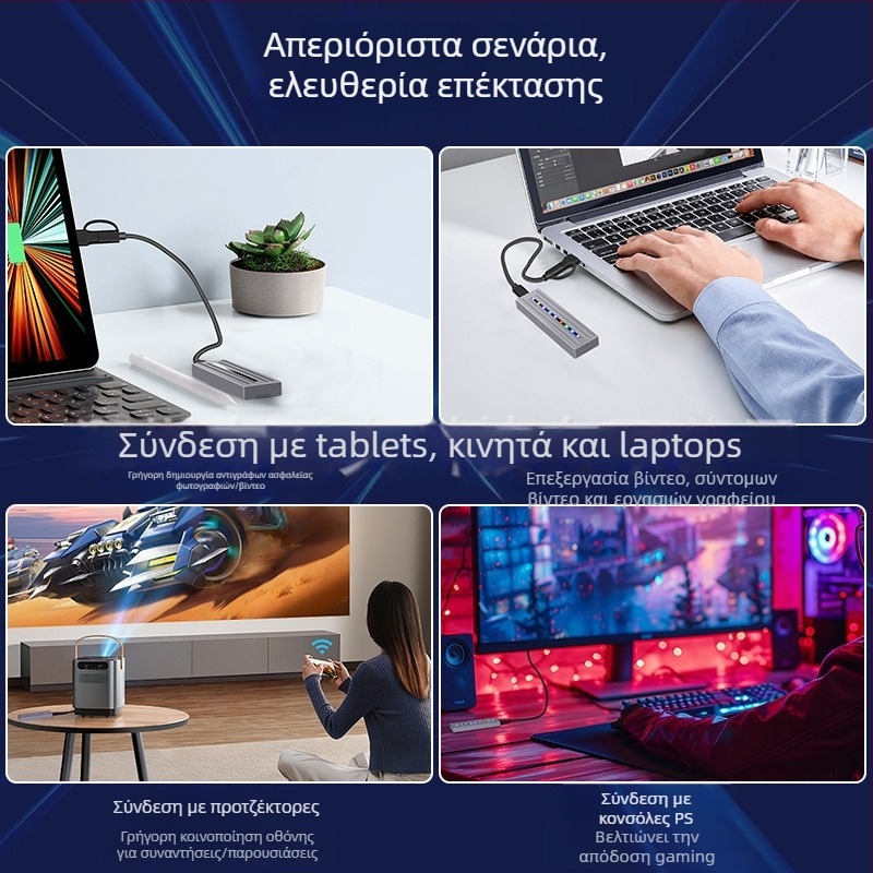 Θήκη SSD M.2 από κράμα αλουμινίου USB 3.1, διπλό πρωτόκολλο, υποστήριξη έως 2 TB