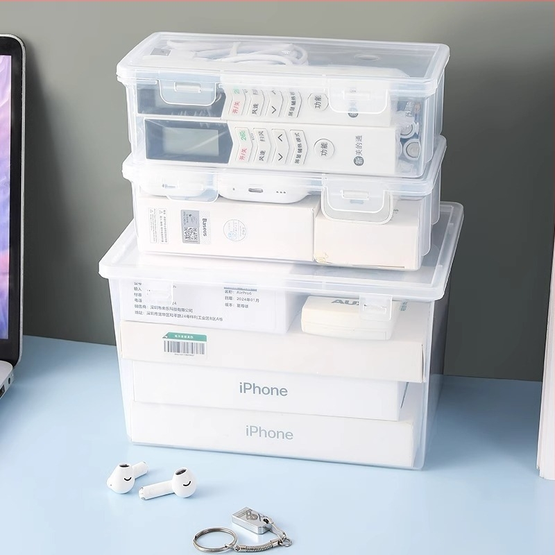 Διάφανο κουτί αποθήκευσης από PP πλαστικό, με αποσπώμενο σχεδιασμό, ανθεκτικό στη σκόνη και στην υγρασία. Πολυλειτουργικός οργανωτής με μικρή χωρητικότητα и πολλές διαμερισματικές θήκες για υπνοδωμάτιο, μοντέρνος μινιμαλιστικός σχεδιασμός