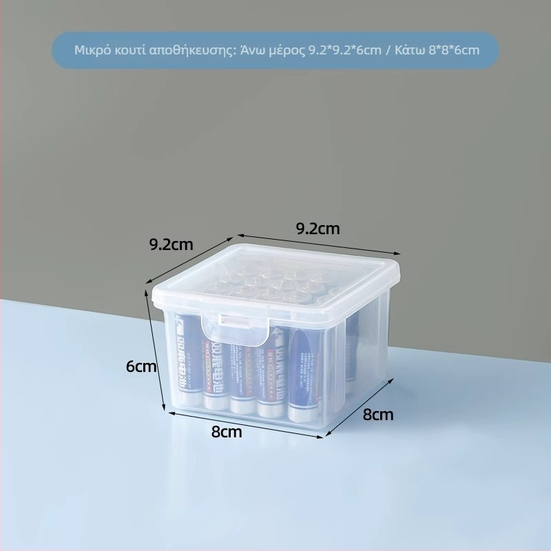 Διάφανο κουτί αποθήκευσης από PP πλαστικό, με αποσπώμενο σχεδιασμό, ανθεκτικό στη σκόνη και στην υγρασία. Πολυλειτουργικός οργανωτής με μικρή χωρητικότητα и πολλές διαμερισματικές θήκες για υπνοδωμάτιο, μοντέρνος μινιμαλιστικός σχεδιασμός