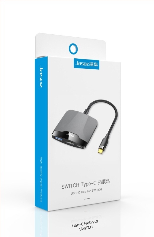 Type-C επέκταση σταθμός 3 θυρών για Nintendo Switch (μοντέλα T-H106/T-H114) με εξωτερική τροφοδοσία, 5.0GB μετάδοση
