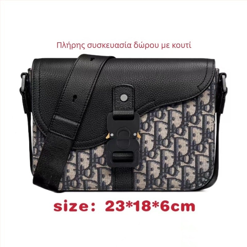 Ανδρική τσάντα ώμου από καμβά, στυλ δρόμου, αναπνεύσιμη και ανθεκτική, άνοιξη 2024, μάρκα D