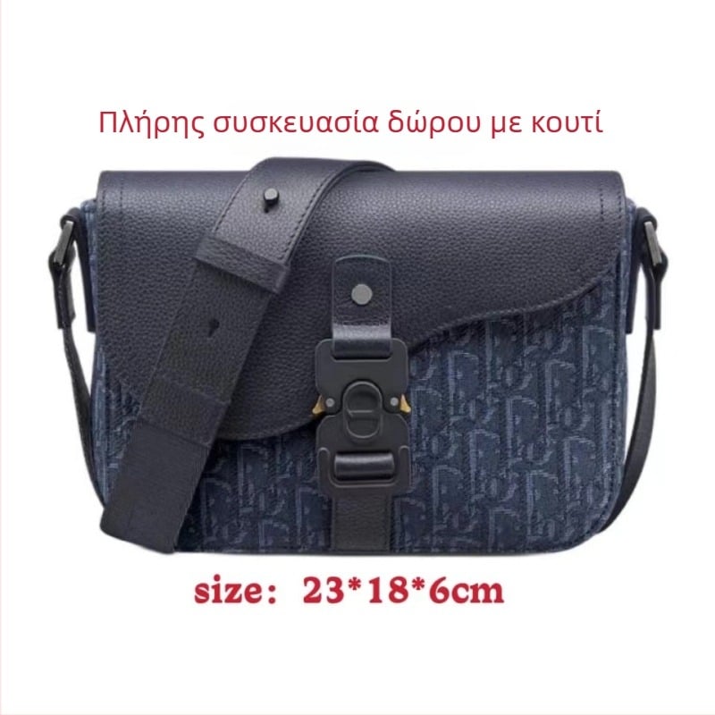 Ανδρική τσάντα ώμου από καμβά, στυλ δρόμου, αναπνεύσιμη και ανθεκτική, άνοιξη 2024, μάρκα D
