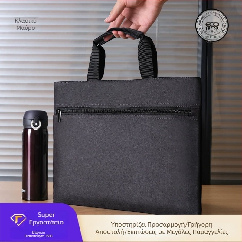 Θήκη εγγράφων για επιχειρήσεις από Oxford ύφασμα με φερμουάρ — Three Benevolence (Μάρκα: Three Benevolence; Υλικό: Oxford ύφασμα; Κλείσιμο: Φερμουάρ)