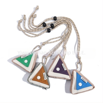 Τρίγωνικό PU πορτοφόλι κερμάτων, Unisex, Γεωμετρικό σχέδιο, Ultra-light, Αποθήκευση κλειδιών