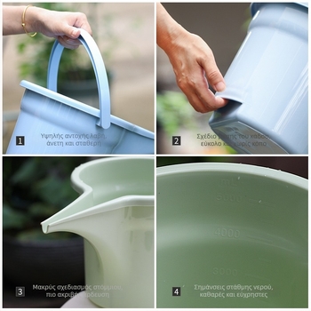 Old Flower Farmer πολυπροπυλένιο δοχείο ποτίσματος με μακρύ ανθεκτικό στόμιο για οικιακή κηπουρική