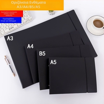 Πλαστικός φάκελος με έναν κλιπ, οριζόντιες θήκες εισαγωγής και διαφανείς θήκες πολλαπλών επιπέδων