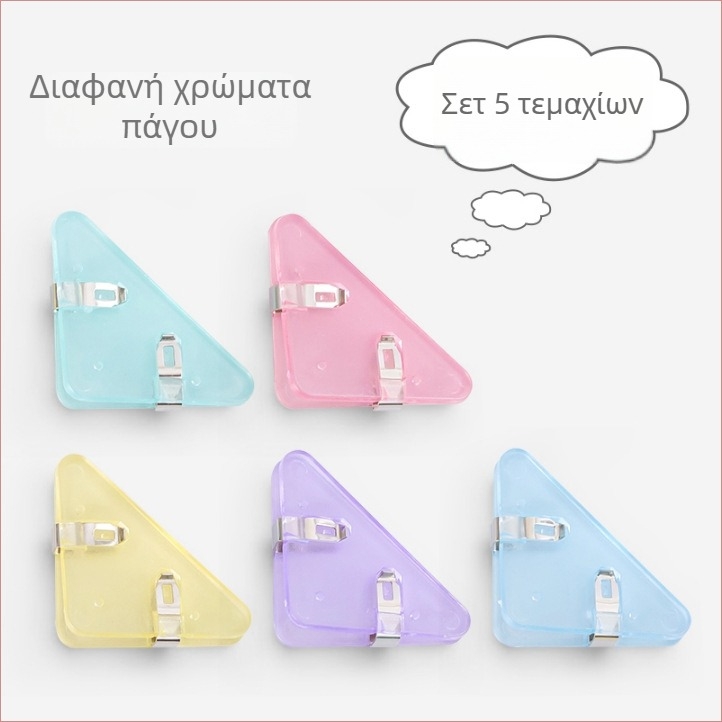 Bedome 501 Πλαστικός Τριγωνικός Κλιπ Γωνίας Για Μαθητές, Σταθερός Κλιπ, Αντι-Παραμόρφωση, Πολυλειτουργικός Κλιπ Γωνίας