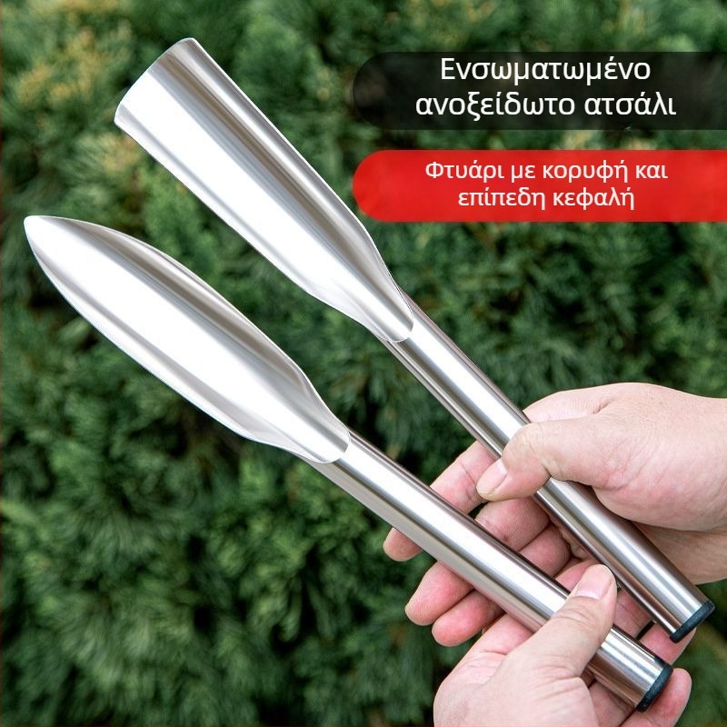 Φτυάρι κήπου από ανοξείδωτο χάλυβα, ενιαίας κατασκευής, για φύτευση λουλουδιών και λαχανικών, σκάψιμο εδάφους και άγρια λαχανικά