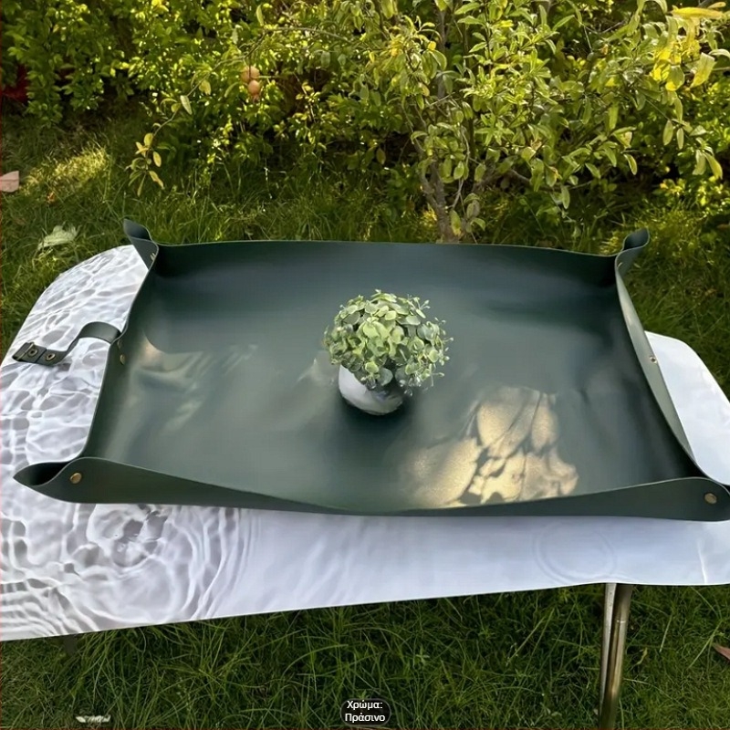 Δερμάτινο χαλάκι κηπουρικής για μεταφύτευση φυτών, αδιάβροτος δίσκος γλαστρών και χαλάκι εργασίας κήπου