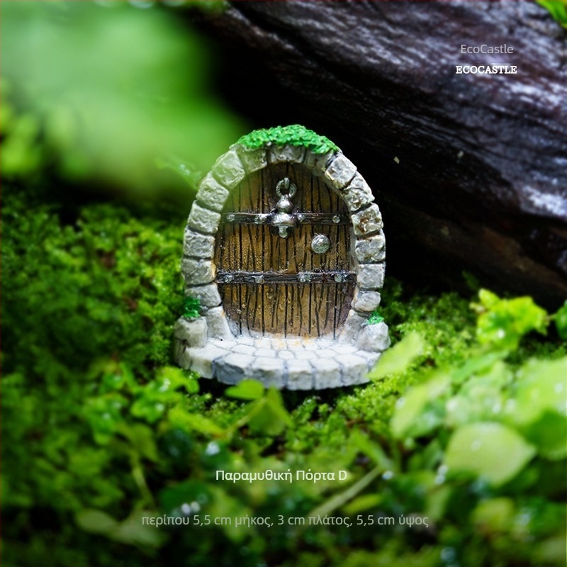 Σετ ρητίνης για μικροτοπία με βρύα – Πόρτα ξωτικού σε άδειο πόλη, DIY, διακόσμηση