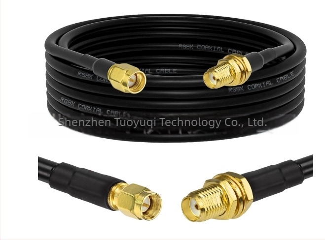 RG8X coaxial feeder καλώδιο, 50 Ω, SWR ≤ 1.5, αρσενικός UHF PL259 συνδετήρας, πλήρης χαλκός αγωγός