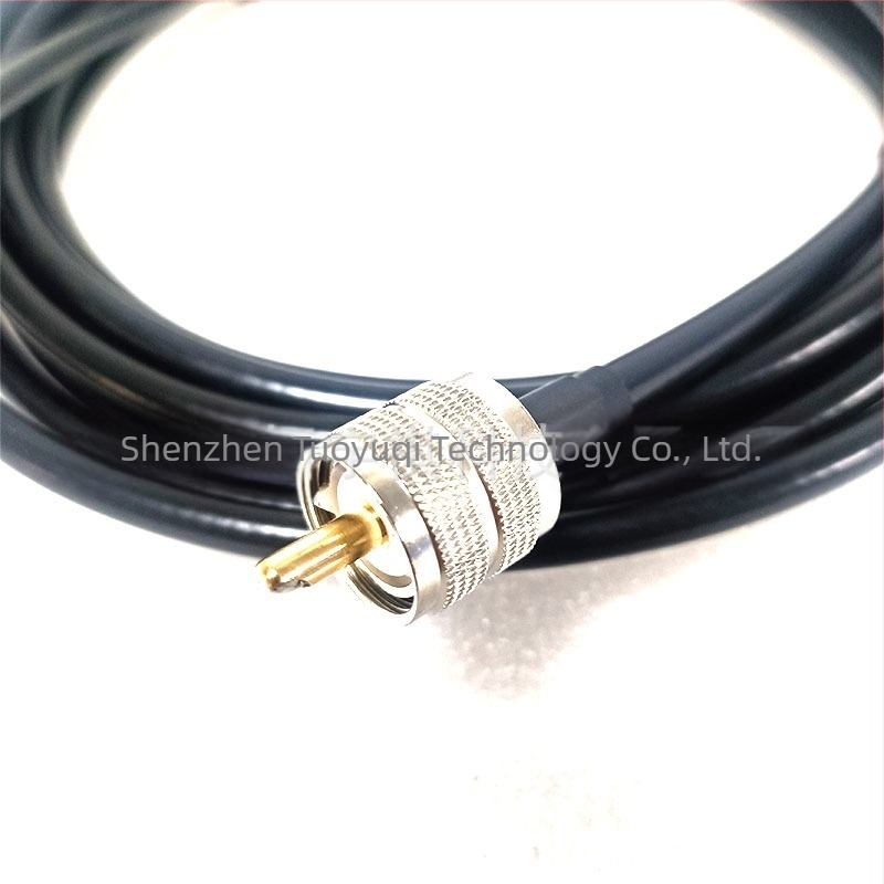 RG8X coaxial feeder καλώδιο, 50 Ω, SWR ≤ 1.5, αρσενικός UHF PL259 συνδετήρας, πλήρης χαλκός αγωγός