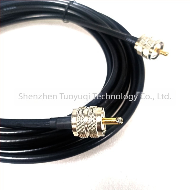 RG8X coaxial feeder καλώδιο, 50 Ω, SWR ≤ 1.5, αρσενικός UHF PL259 συνδετήρας, πλήρης χαλκός αγωγός
