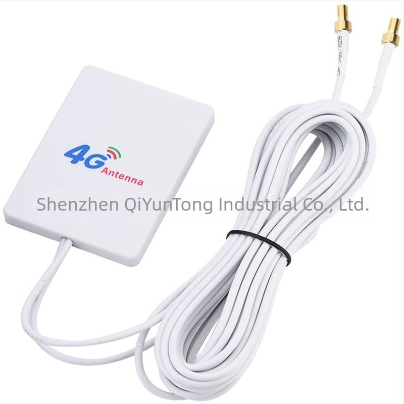 Αντένα 4G/5G LTE με διπλή διεπαφή (SMA & TS9), συμπαγές επίπεδο πάνελ, 2 m καλώδιο διπλής γραμμής, VSWR ≤ 1.5