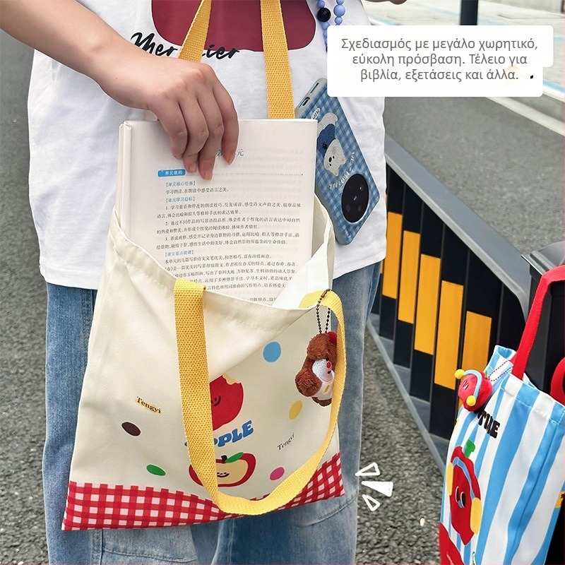 Ελαφριά τσάντα για μαθήματα με σχέδιο καρτούν, μοντέλο A706, πολυεστέρας, πολυλειτουργική τσάντα χειρός