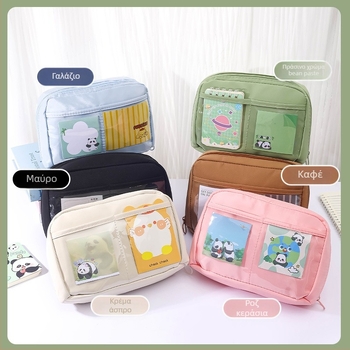 Xinze θήκη μολυβιών από πολυεστέρα, 12 διαμερίσματα, μεγάλη χωρητικότητα, σε κορεατικό στυλ