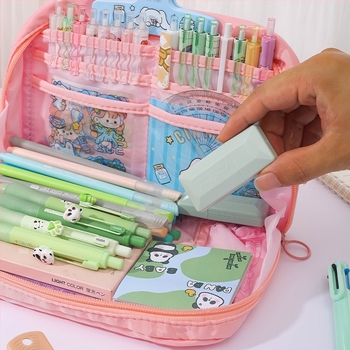 Xinze θήκη μολυβιών από πολυεστέρα, 12 διαμερίσματα, μεγάλη χωρητικότητα, σε κορεατικό στυλ