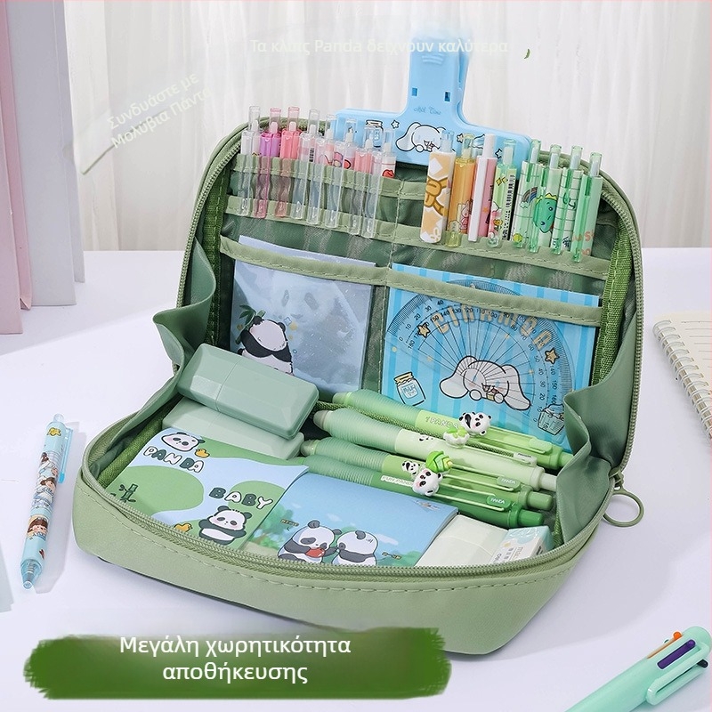 Xinze θήκη μολυβιών από πολυεστέρα, 12 διαμερίσματα, μεγάλη χωρητικότητα, σε κορεατικό στυλ