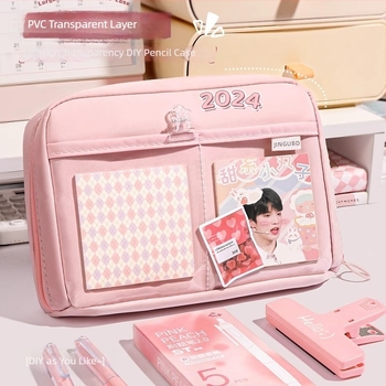 Θήκη μολυβιών, καμβάς, Κορεάτικο στυλ, Feng Qin, κωδ. D031, unisex