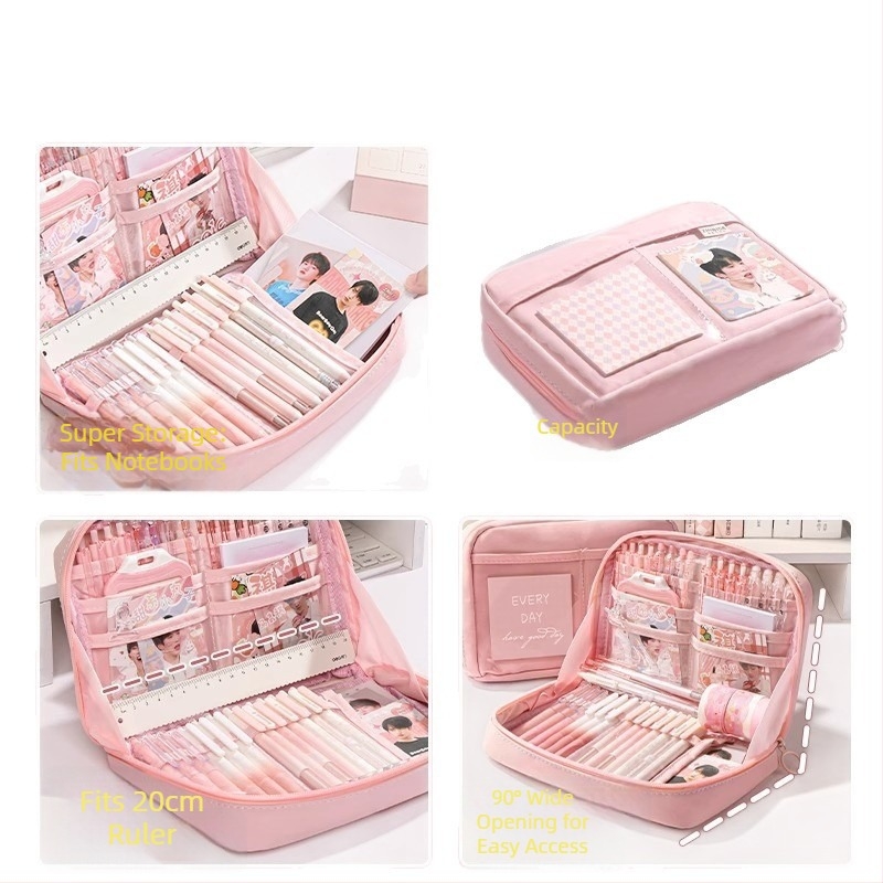 Θήκη μολυβιών, καμβάς, Κορεάτικο στυλ, Feng Qin, κωδ. D031, unisex