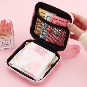 Τετράγωνη PU τσάντα αποθήκευσης ταξιδιού — πολυχρηστική, με φερμουάρ; κατάλληλη για καλώδια, φορτιστές, ακουστικά, μονάδες USB· για ταξίδια, αποθήκευση καλλυντικών και επιτραπέζια αποθήκευση.