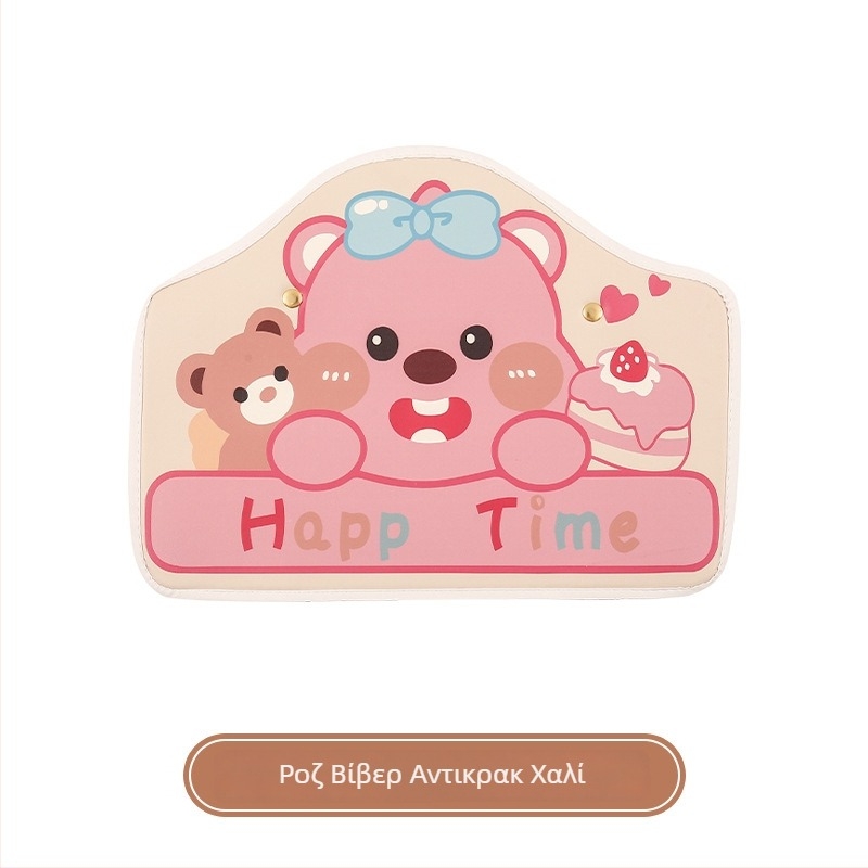 Μαξιλάρι πλάτης αυτοκινήτου με καρτούν σχέδιο, PU υλικό, γέμισμα σφουγγάρι, για χρήση όλες τις εποχές