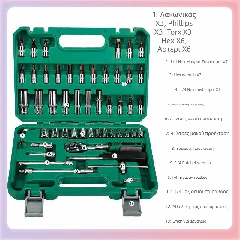 Xize Κιβώτιο εργαλείων αυτοκινήτου από ατσάλι άνθρακα για επισκευές μηχανημάτων