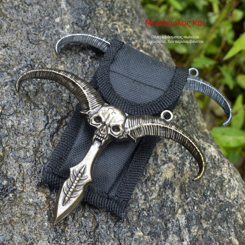 Σφυρί διάσωσης για το σπάσιμο παραθύρων αυτοκινήτου με μεταλλικό κρεμαστό, σχέδιο νεράιδας με ένα πόδι, μάρκα TWO SIDED WARRIOR