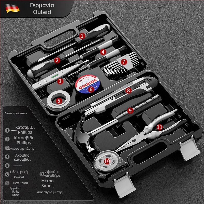 Σετ εργαλείων σε θήκη – Οικιακό πολυλειτουργικό κιτ επισκευής, εργαλεία αποσυναρμολόγησης, 81–100 τεμάχια