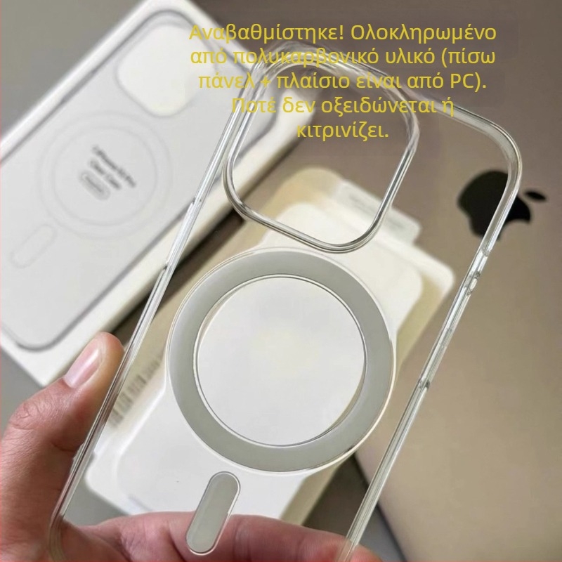Θήκη iPhone 12–17 Pro/Max με μαγνητικό κράτηση, προστασία από πτώσεις, PC έγχυσης